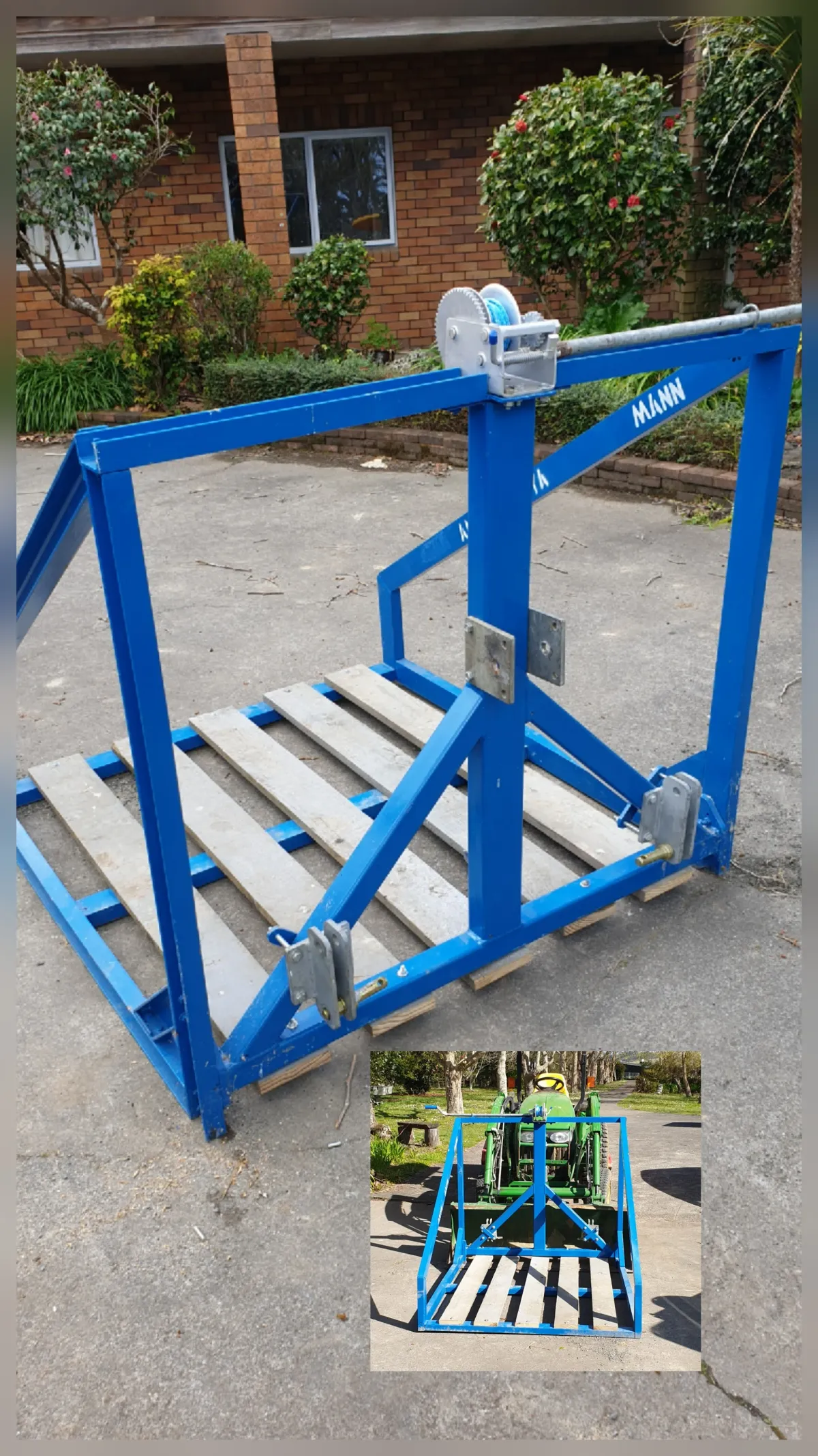 Welded steel tractor implement